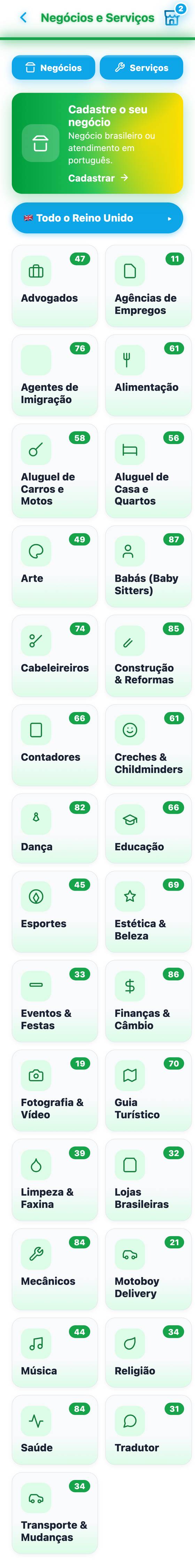Negócios • Serviços